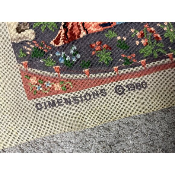 Dimensions Unfinished Needlework 1980 #2128 Cluny L'odorat Lady Unicorn - Picture 5 of 14